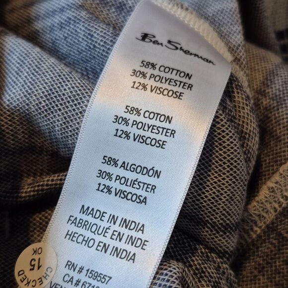 Ben Sherman Cloth Lounge Shorts Casual Drawstring Waist Blue XL NWT - Picture 5 of 5